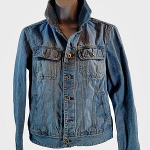 Vintage Tommy Hilfiger Jean Jacket Button Blue Denim Jacket Size Women’s Small